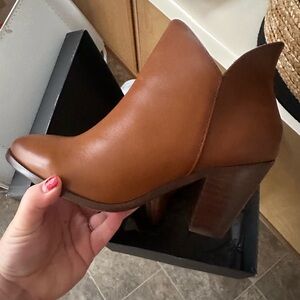 Thursday Boot Company - Uptown Brown Leather Ankle Boots in color Tan